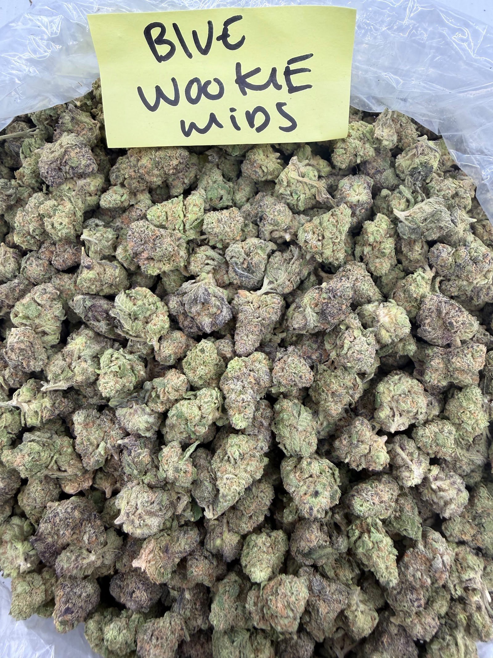 Blue Wookie THCA flower, Indoor Mids